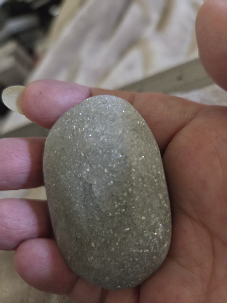 BEAUTIFUL SAGE MICA PALM STONE 65 GRAMS E