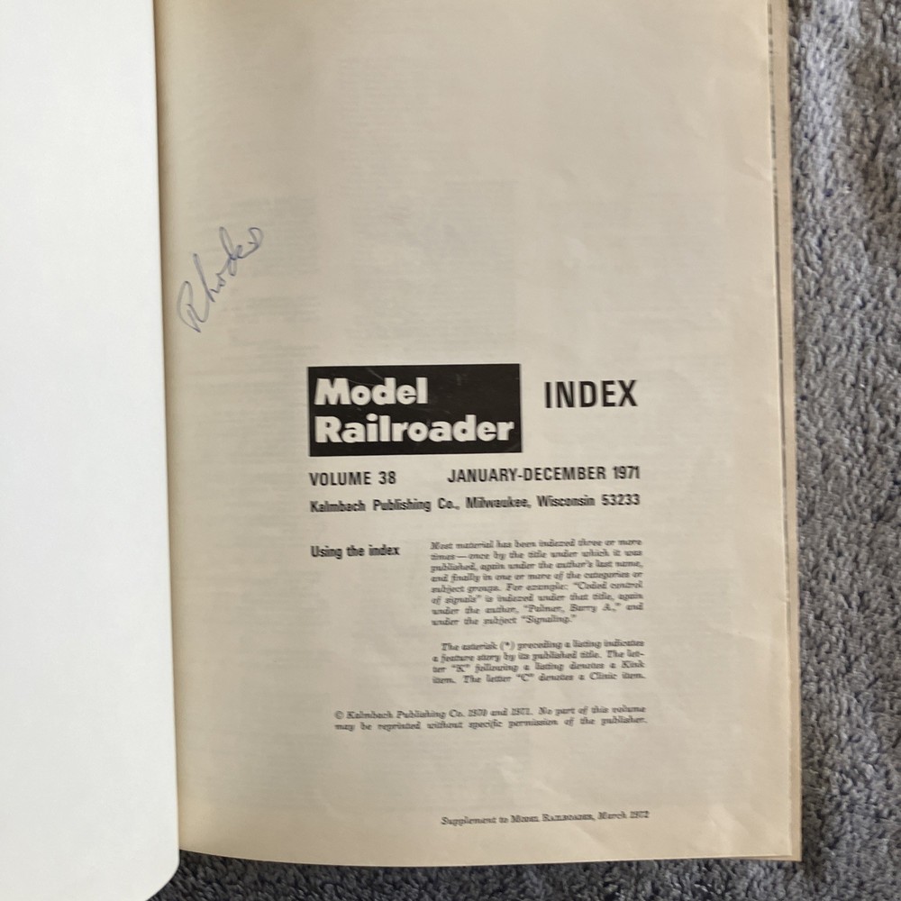 Model Railroader Vol.38-Bound Volume 1971––12 Issues