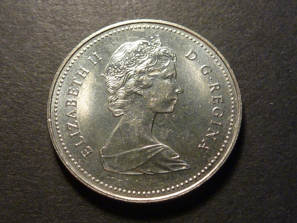 Canada 1983 BU 50-cent, strike-through errors on both sides