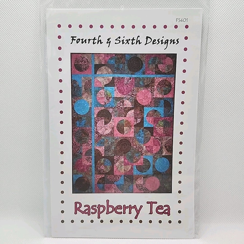 Fourth & Sixth Designs Raspberry Tea Pieced Quilt Pattern Wall Hanging 4 sizes
