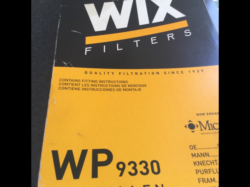 WIX Pollen filter WP9330 Mercedes Sprinter/Crafter