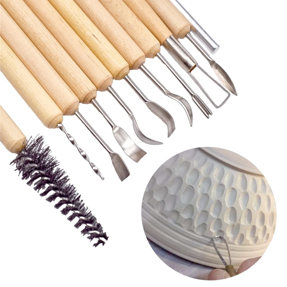 Pottery Tools, 44PCS Ceramic Clay Sculpting Tools Set with Plastic Case, for ...
