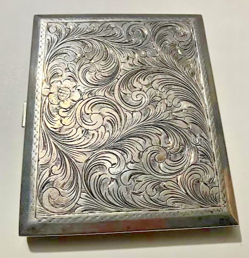 Antique Engraved 800 Silver Cigarette Case