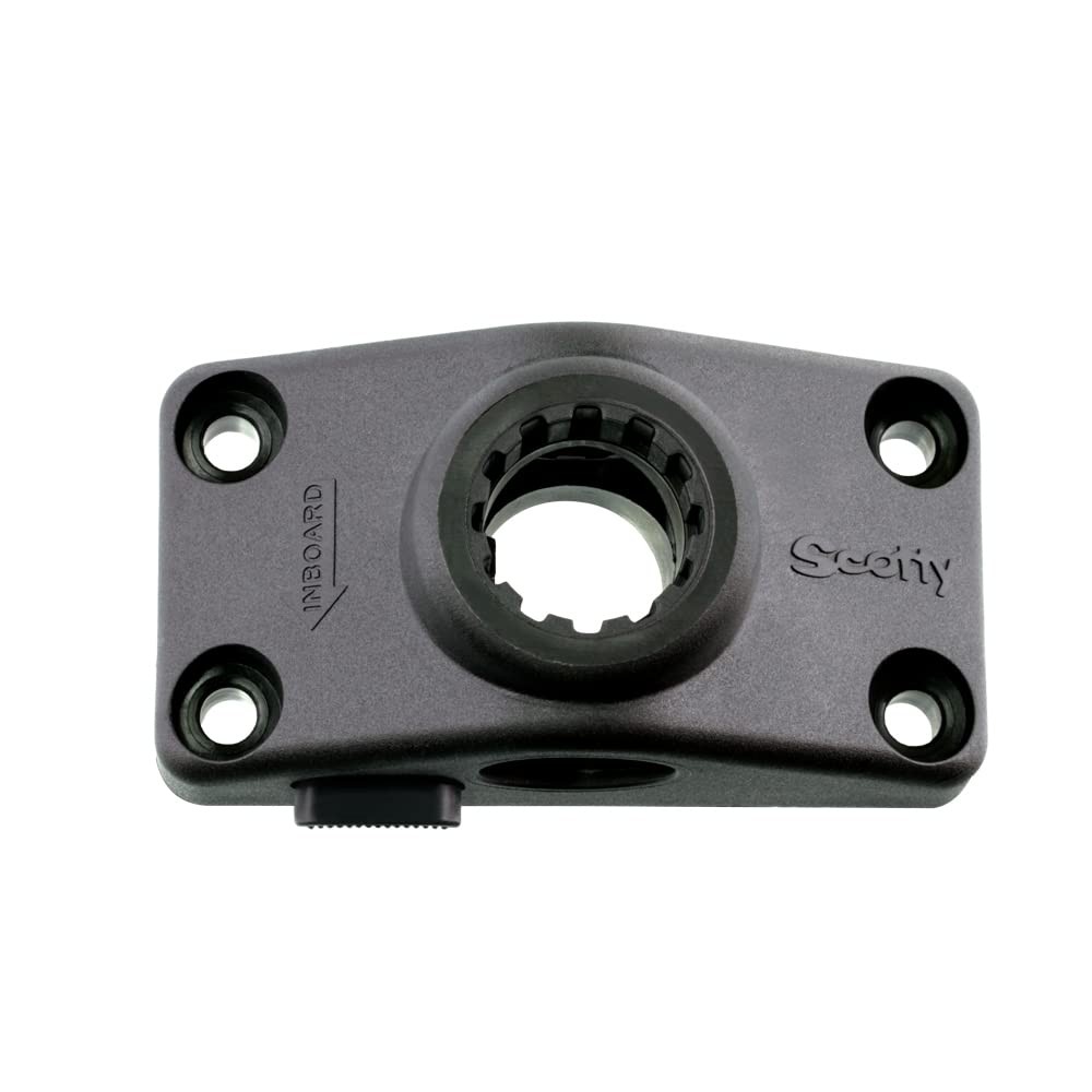Locking Side Deck Mount Bracket - Small, Black, Durable, Secure Installation