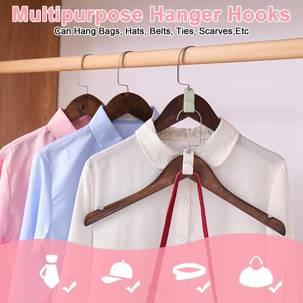 100 PCS Space Saving Hanger - Clothes Hanger Connector Hooks, Stacking Space ...