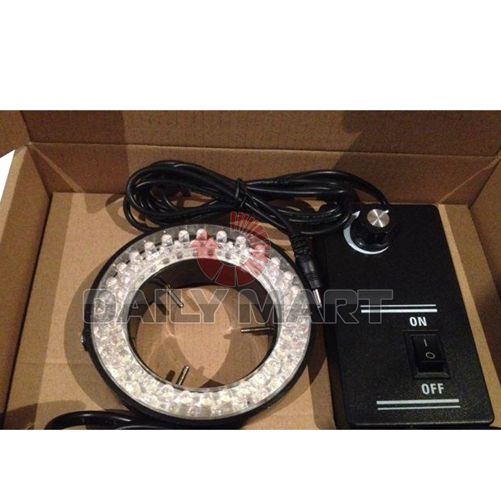 60pcs White Adjustable LED Ring Light Illuminator For Stereo ZOOM Microscope