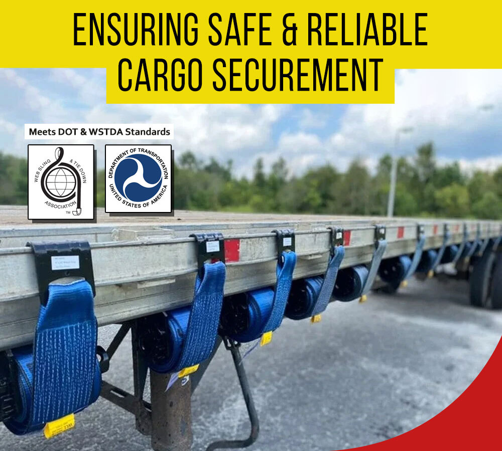 (4 Pack) 4" x 30' Winch Strap with Flat Hook - Blue