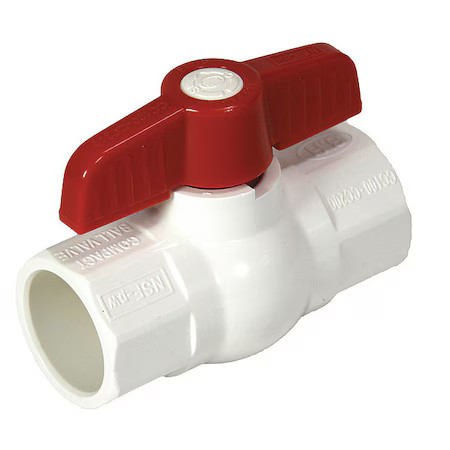 Nds E1410-15 Manual 2-Way Ball Valve, Socket, Pvc
