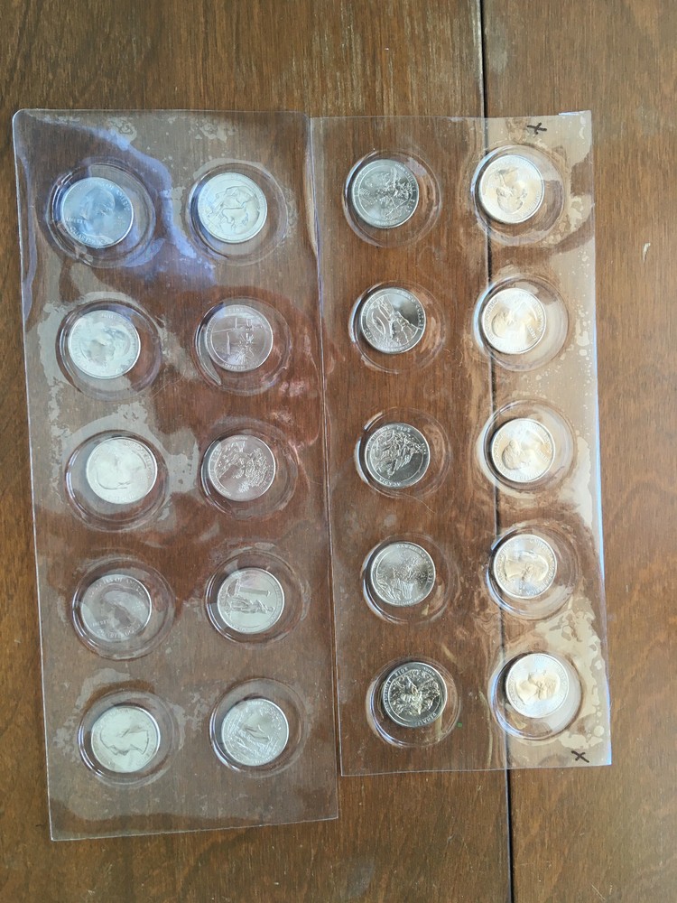 America the beautiful US 2012,2013 quarters different mint marks uncirculated //