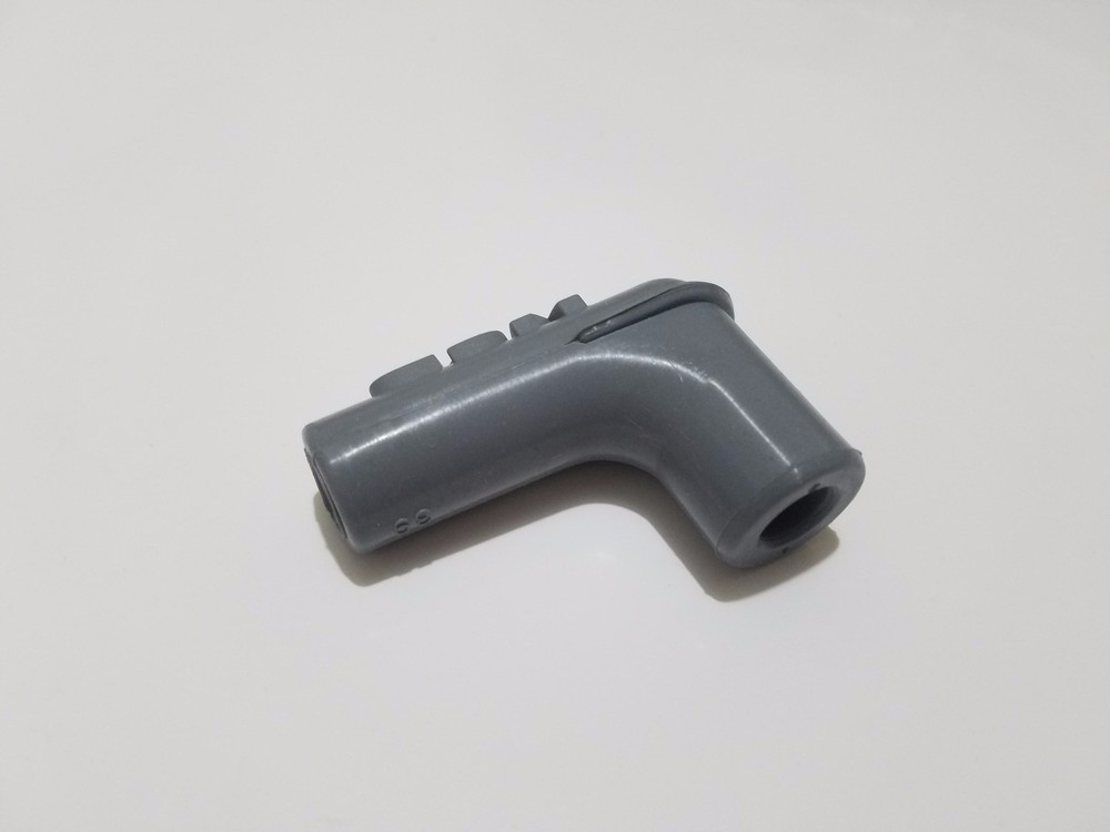 SINGLE MSD Ignition Spark Plug Wire Boot Right Angle 90 Degree Silicone Grey