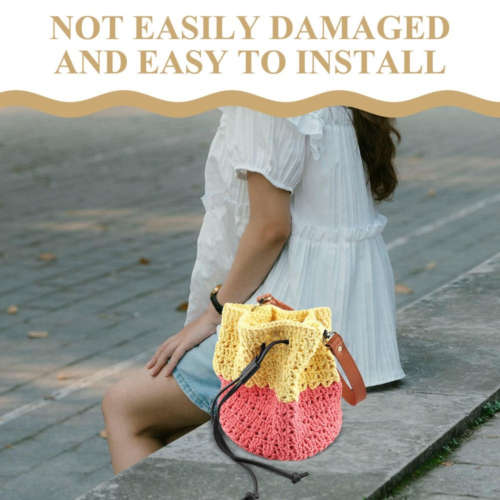 3 Pack Drawstring Pull Strap Purse Pulls Crochet Bucket Bag Straps