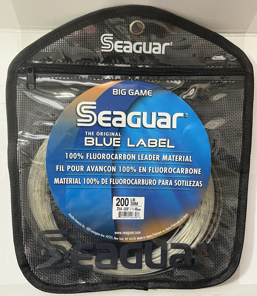 Seaguar Blue Label 100% Fluorocarbon Leader Material 200# .058"