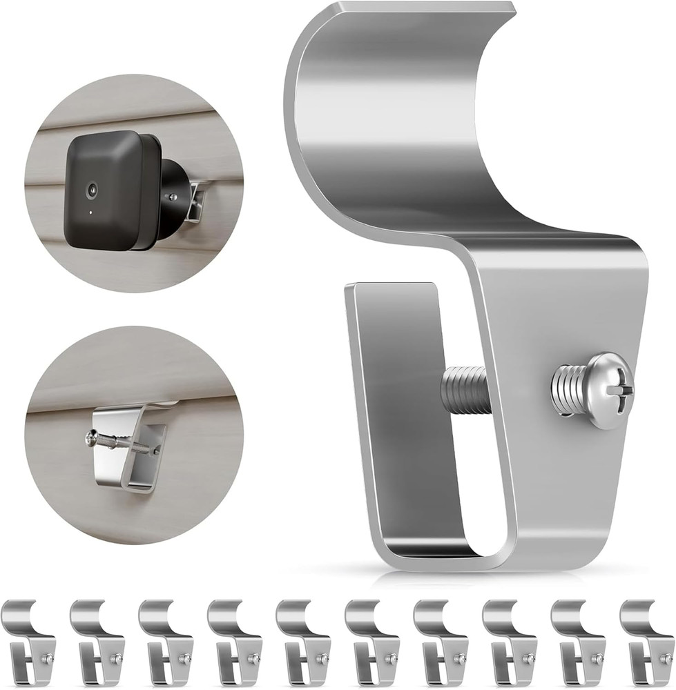 10 Pack Vinyl Siding Clips No Hole Needed Hooks for Security Camera Mount New US