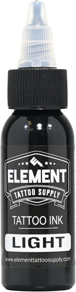 Greywash Tattoo Ink Set Light Medium Dark Blend Nighthawk Black Element White...