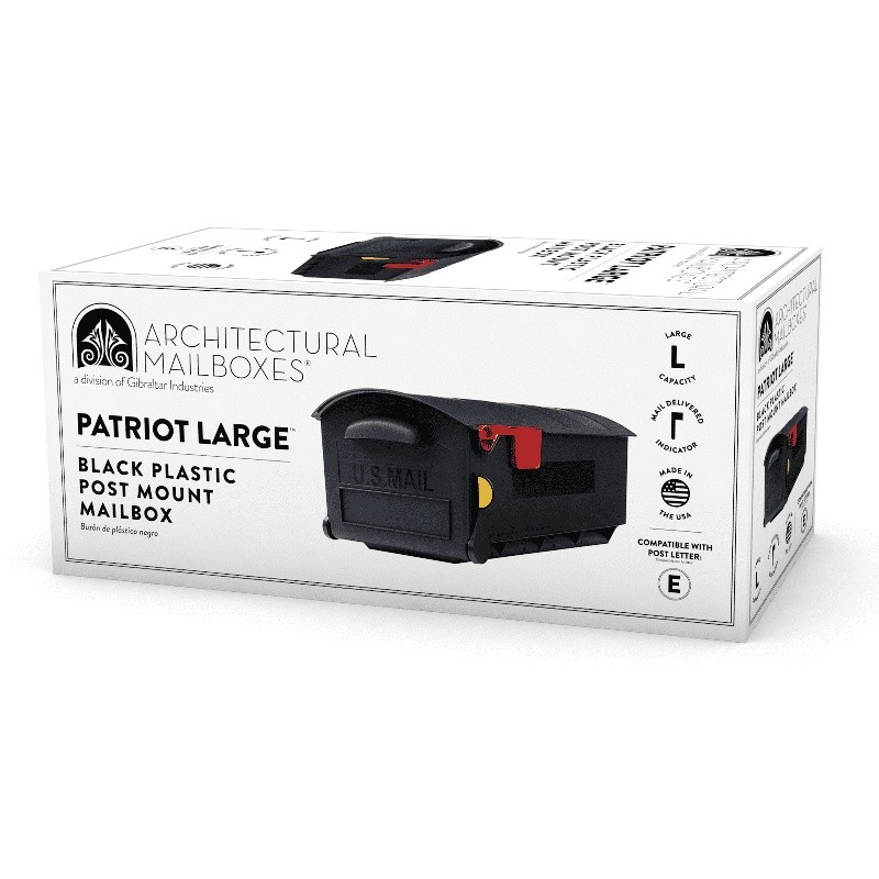 Durable Large Post Mounted Mailbox Weather Resistant W/ Delivery Flag Indicator