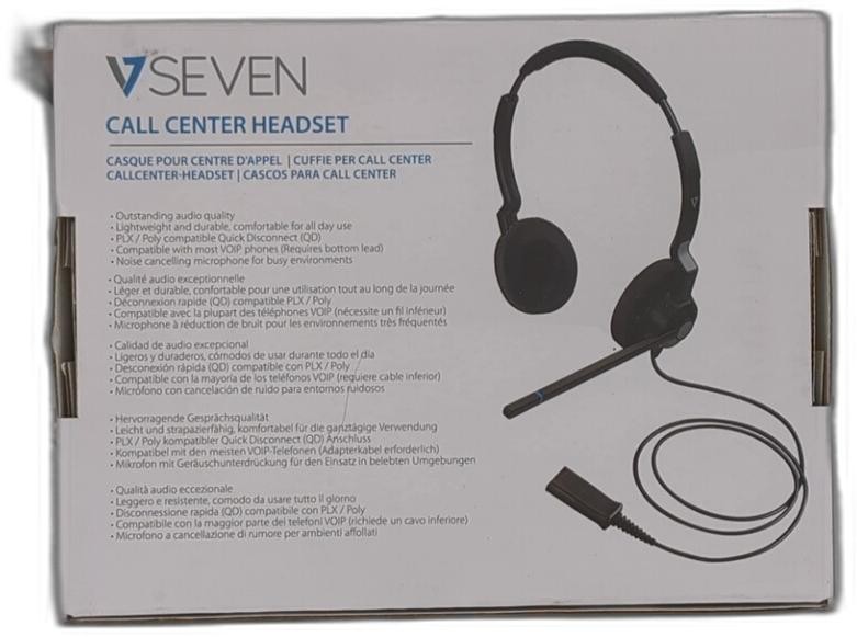 V7 Wired Binaural Qd Call Center Headset