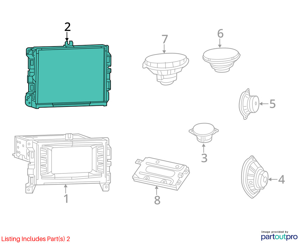 Receiver 8.4" Display Sync Module from 2015 Chrysler 200 11518133