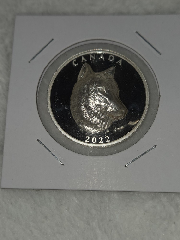 2022 Canada Timber Wolf - $25 EHR Extra High Relief Proof Pure Silver Coin