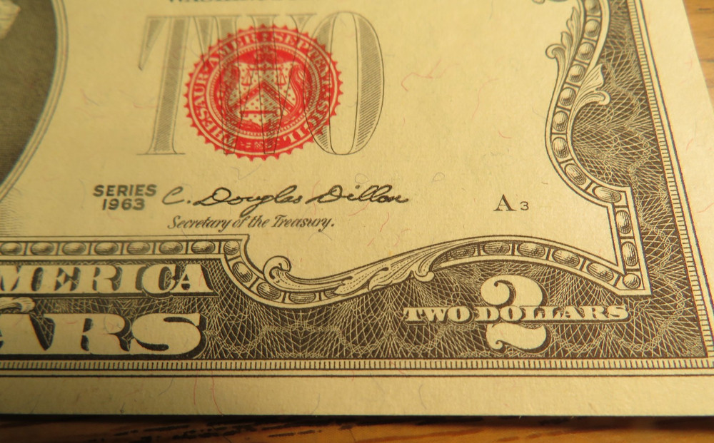 1963 Two Dollar US Note Red Seal Star Note *00005966A MINT