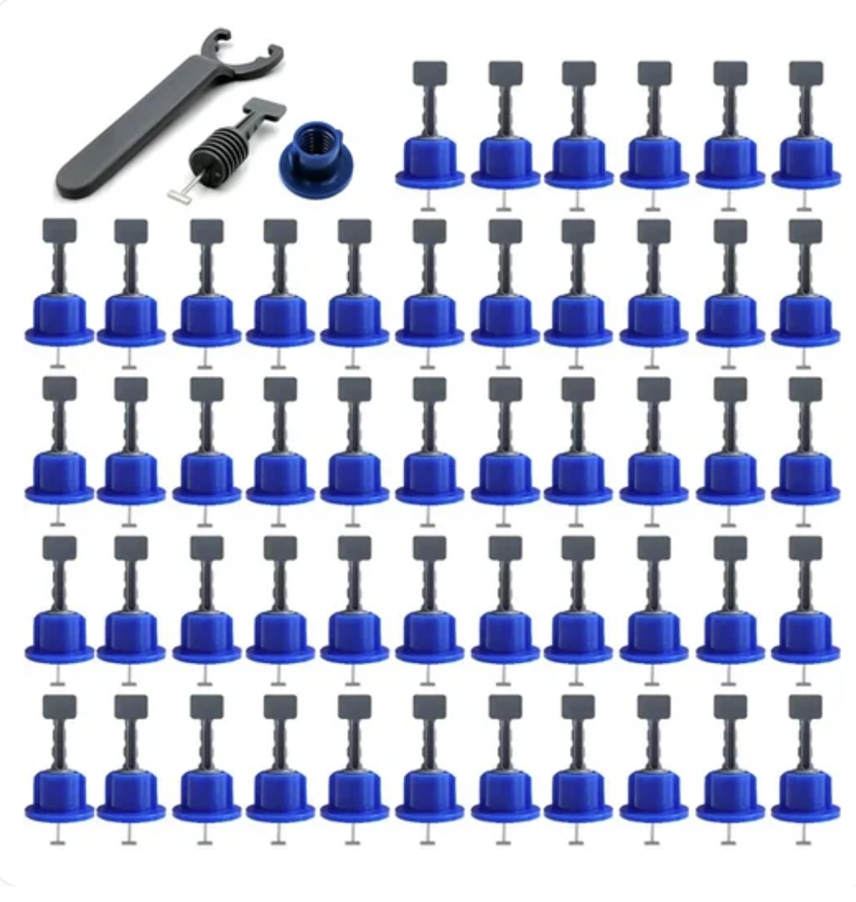 New Reusable Flat Ceramic T-Lock Locator Spacer Tools TILE LEVELING SYSTEM