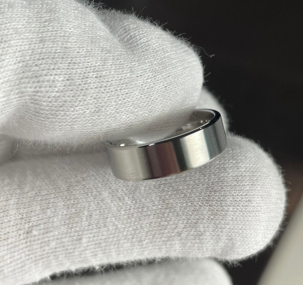 Low/Thin Flat Profile Ring, Titanium, Wedding Band, 6mm