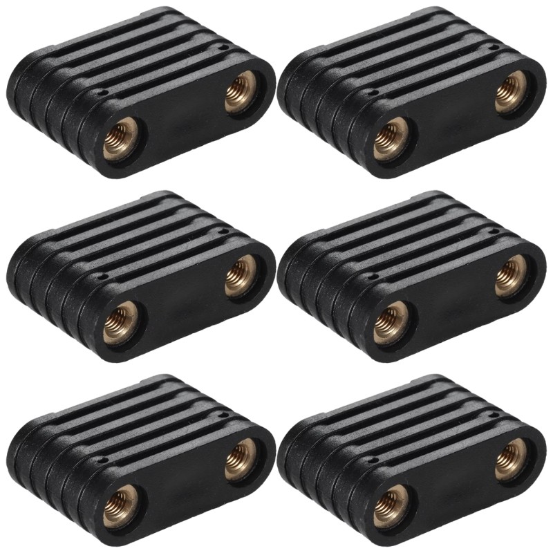 6Pcs Surfboard Footstrap Insert with 2 Hole Paddle Board Accessory Brass Nut