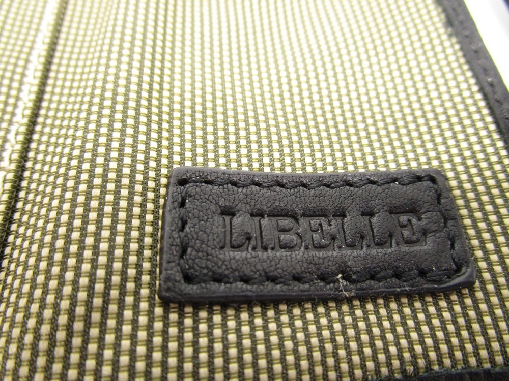 Libelle Black Full Grain Leather 5 Pen Roll Case