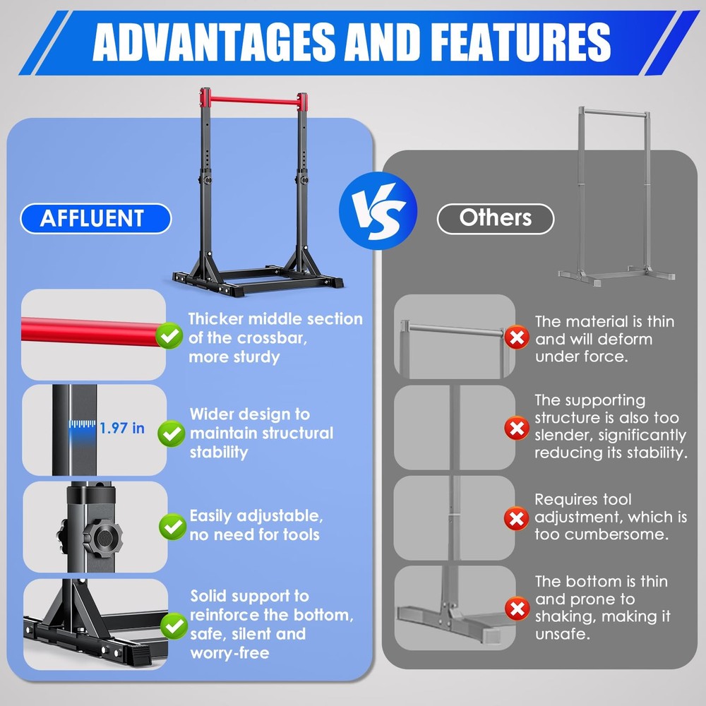 Pull Up Station,Affluent Power Tower Adjustable Pull Up Bar Free Standing, Pu...