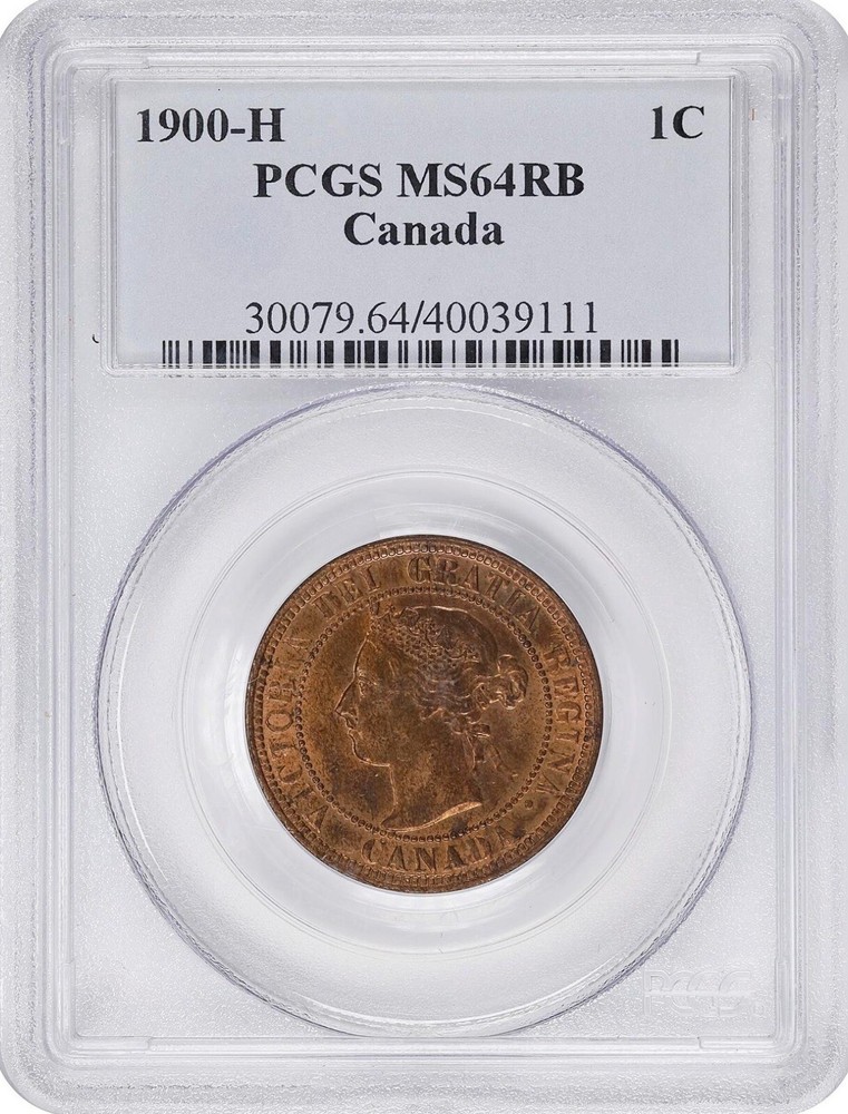 Canada 1 Cent 1900-H PCGS: MS 64 Red Brown . #C474
