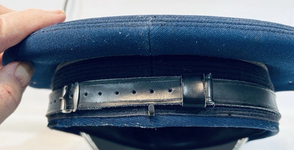 Navy Blue Military Cap With Eagle Pin.