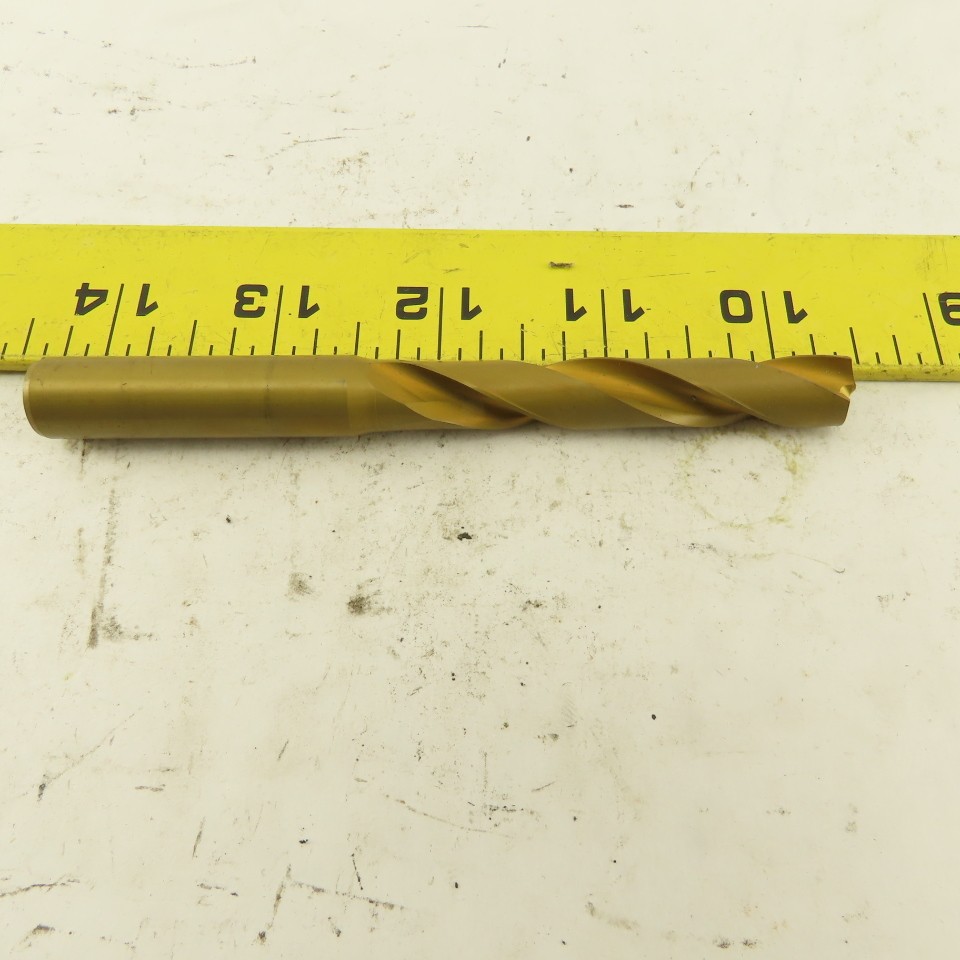 Hertel 10.65mm Dia. Coolant Fed Solid Carbide TiN Coated Twist Drill
