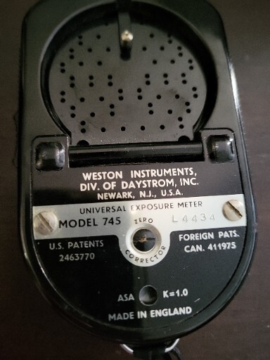 Weston Master IV Universal Light Meter No. 745 with CASE
