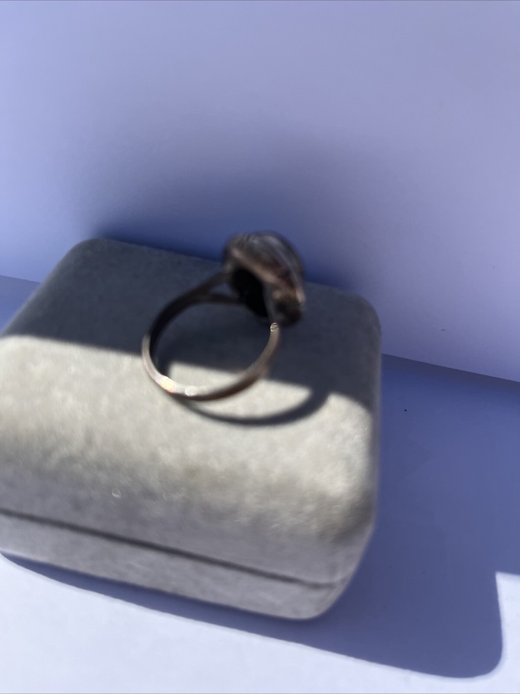 Vintage Sterling Silver 925 Onyx Ring Size 7.5