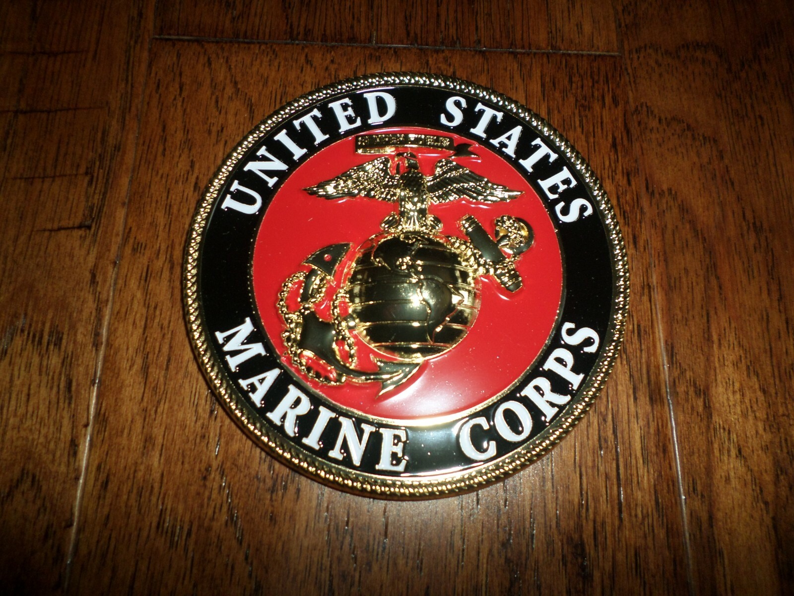 U.S MARINE CORPS EGA USMC METAL MEDALLION ENAMEL SHADOW BOX EMBLEM PLAQUE