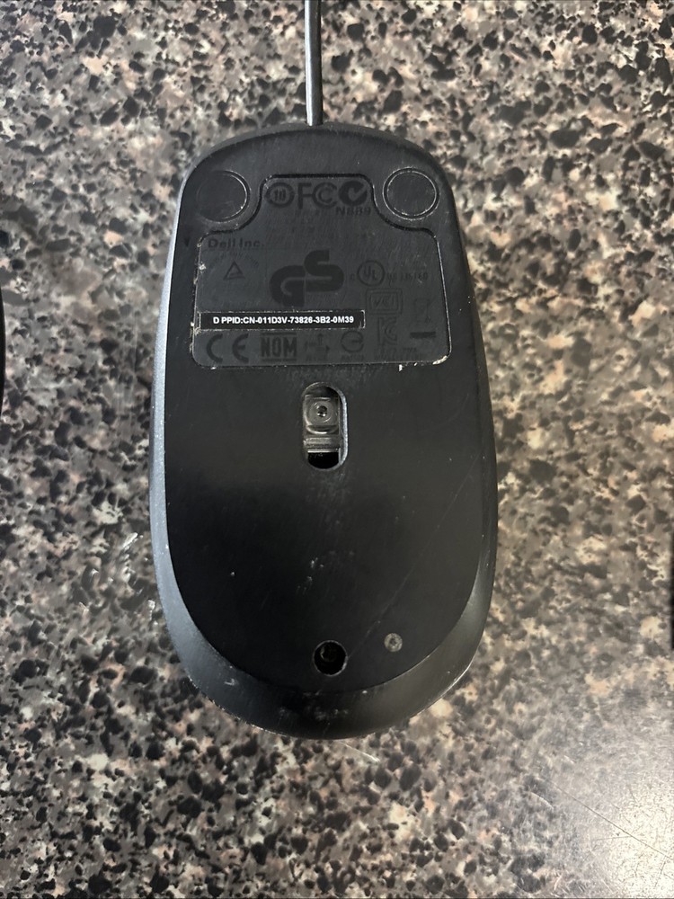 Dell 11D3V 1000 DPI Optical 3-Button USB Mouse - Black