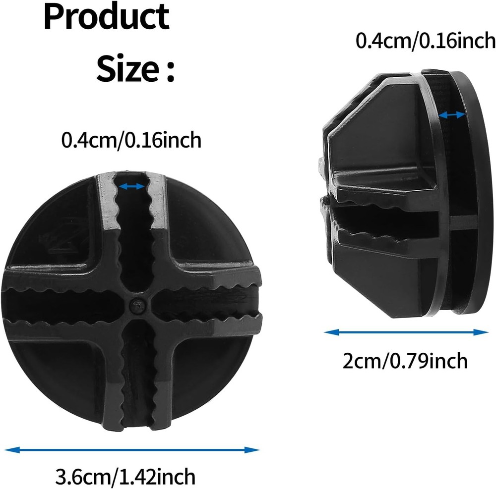 Litoexpe 36 Pcs Wire Cube Plastic Connectors for Storage, Black