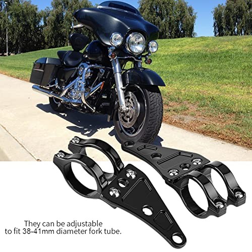 2pcs Fork Headlight Mounting Bracket Clamps Aluminium Adjustable Universal