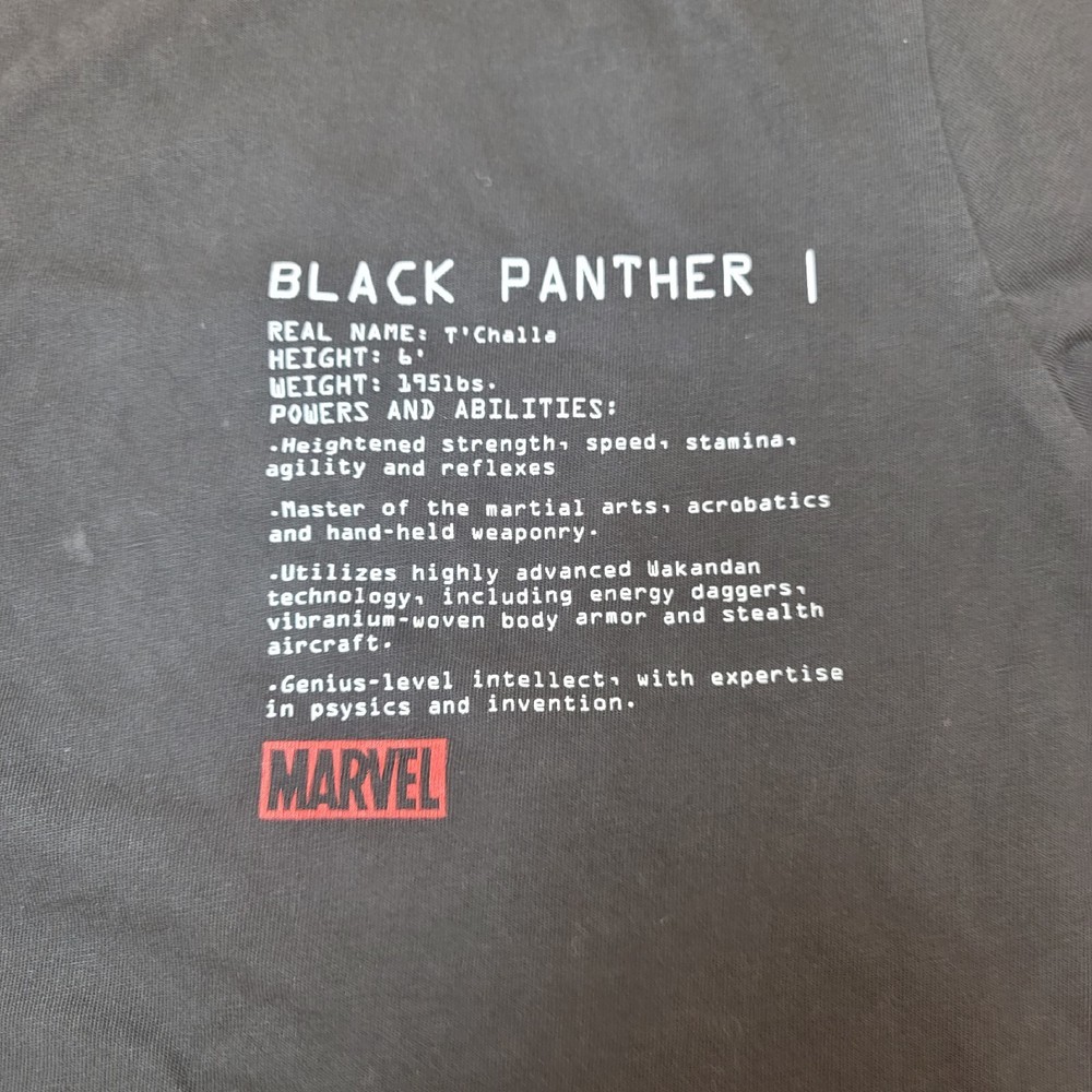 Black PANTHER T Shirt Medium By Tail Gate