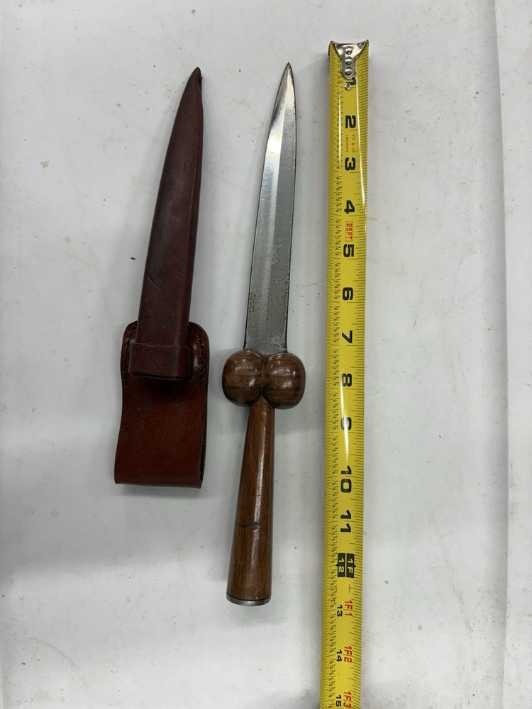 Wood Hilt Bollock Dagger