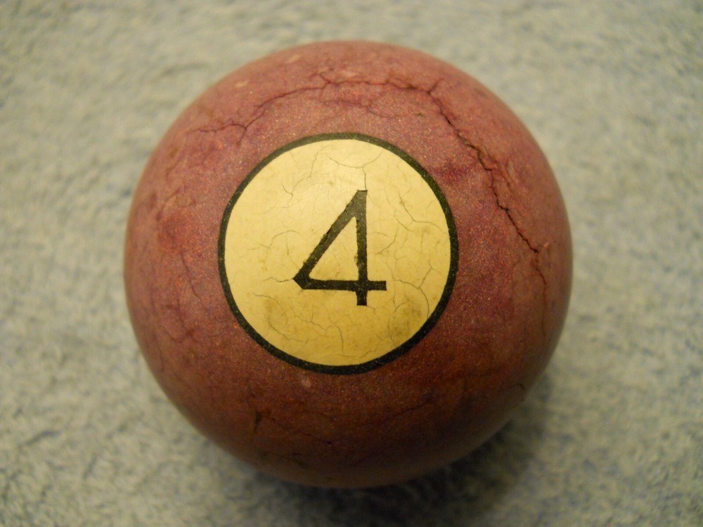 Vintage Clay Billiard Ball- #4