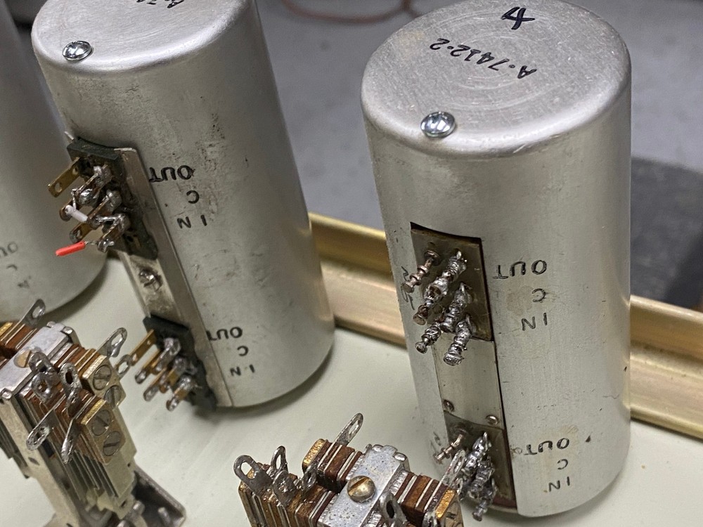 Stereo Ampro Console Front Panel with Switches - Knobs - VU's - Attenuators