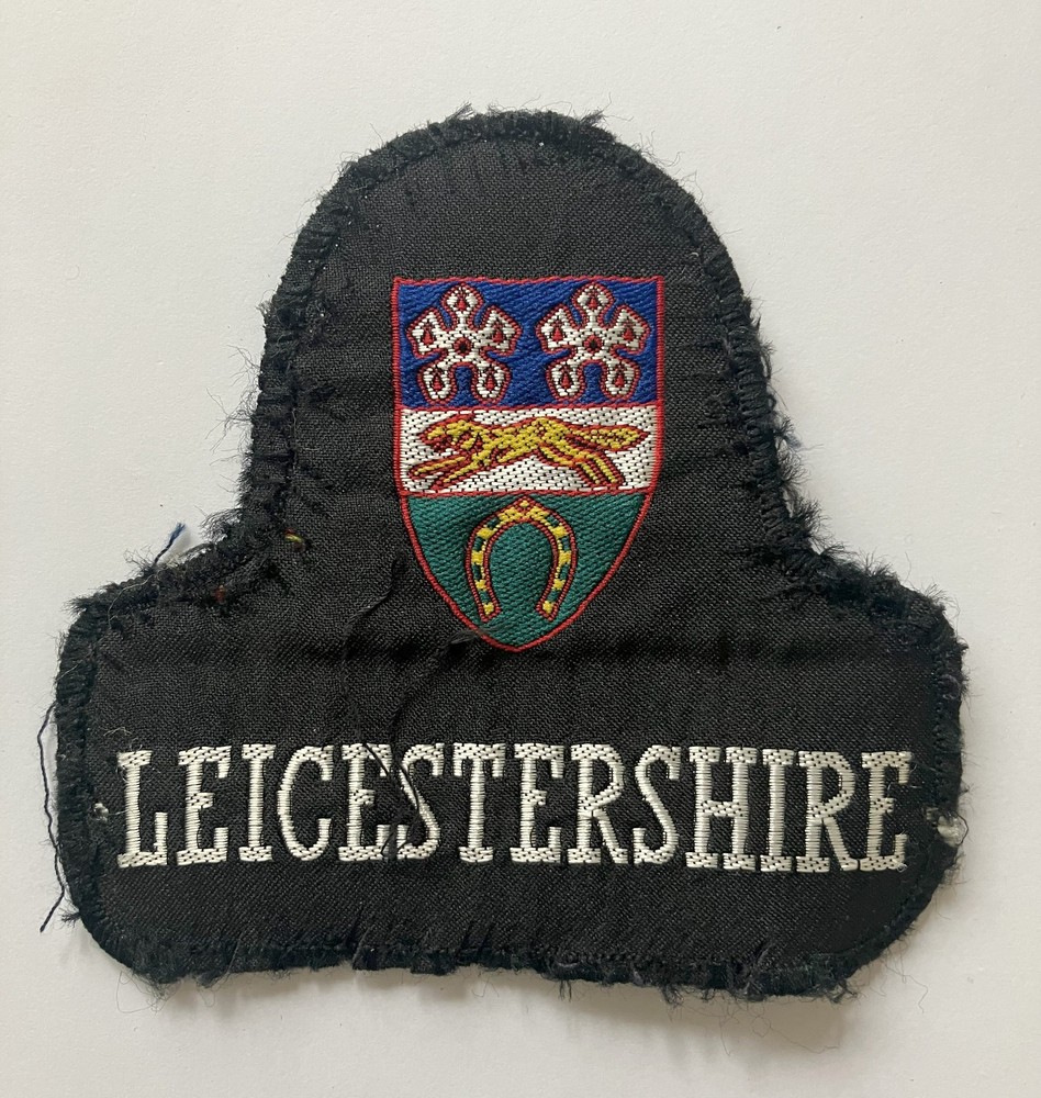 Obsolete British Leicestershire Police bell shaped patch