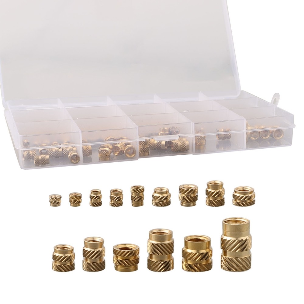 Threaded Inserts Brass M5 M6 Nuts Threaded Threaded Knurled 15 Sizes