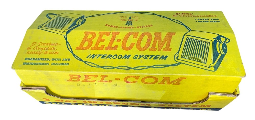 Bel-Com Vintage Intercom System 2 way Communication With Box