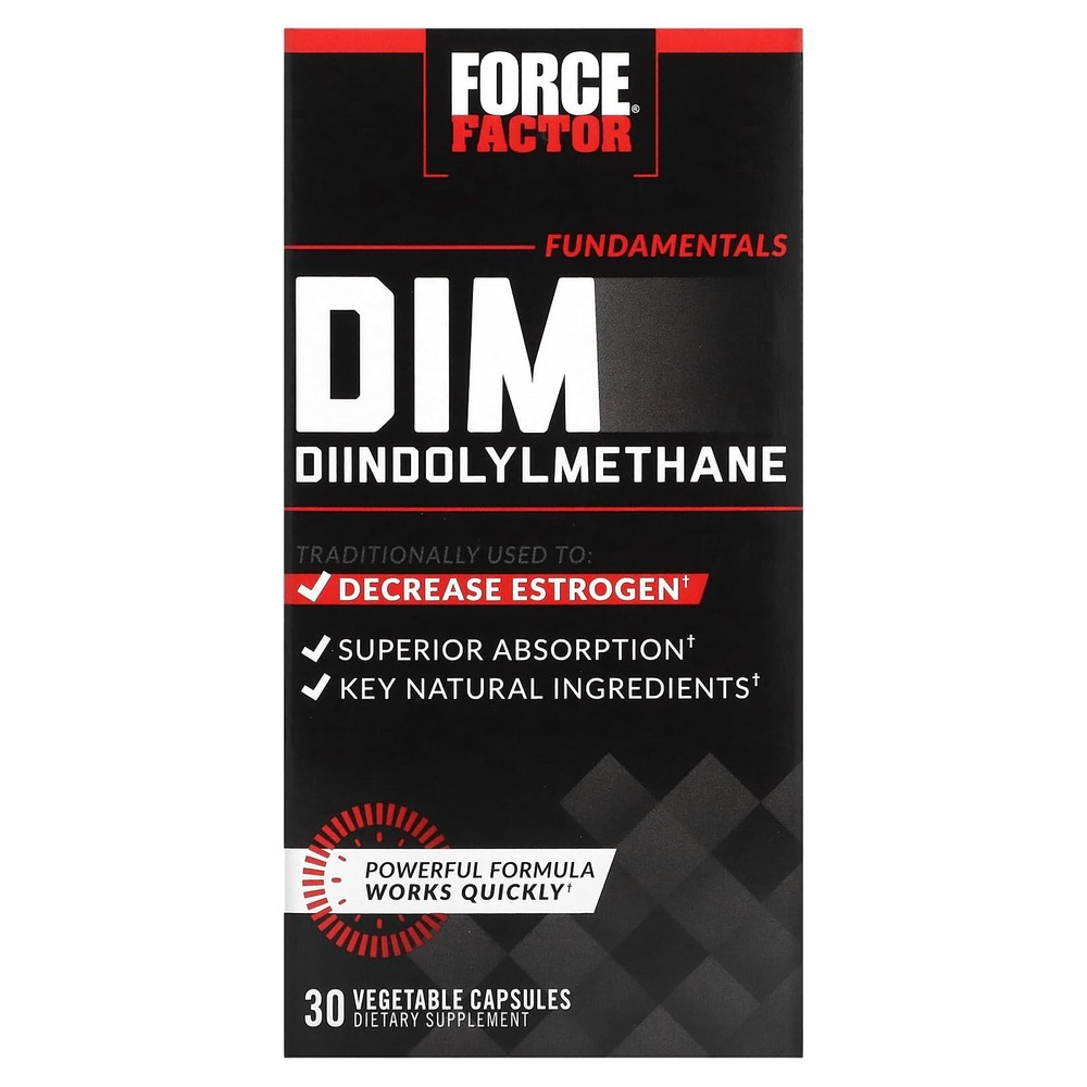 Force Factor DIM Pills to Decrease 30 Count (Pack of 1), Black (Packaging)