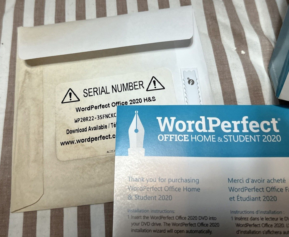 CODE ONLY Corel WordPerfect Office 2020 Home & Student GENUINE GUARANTEE