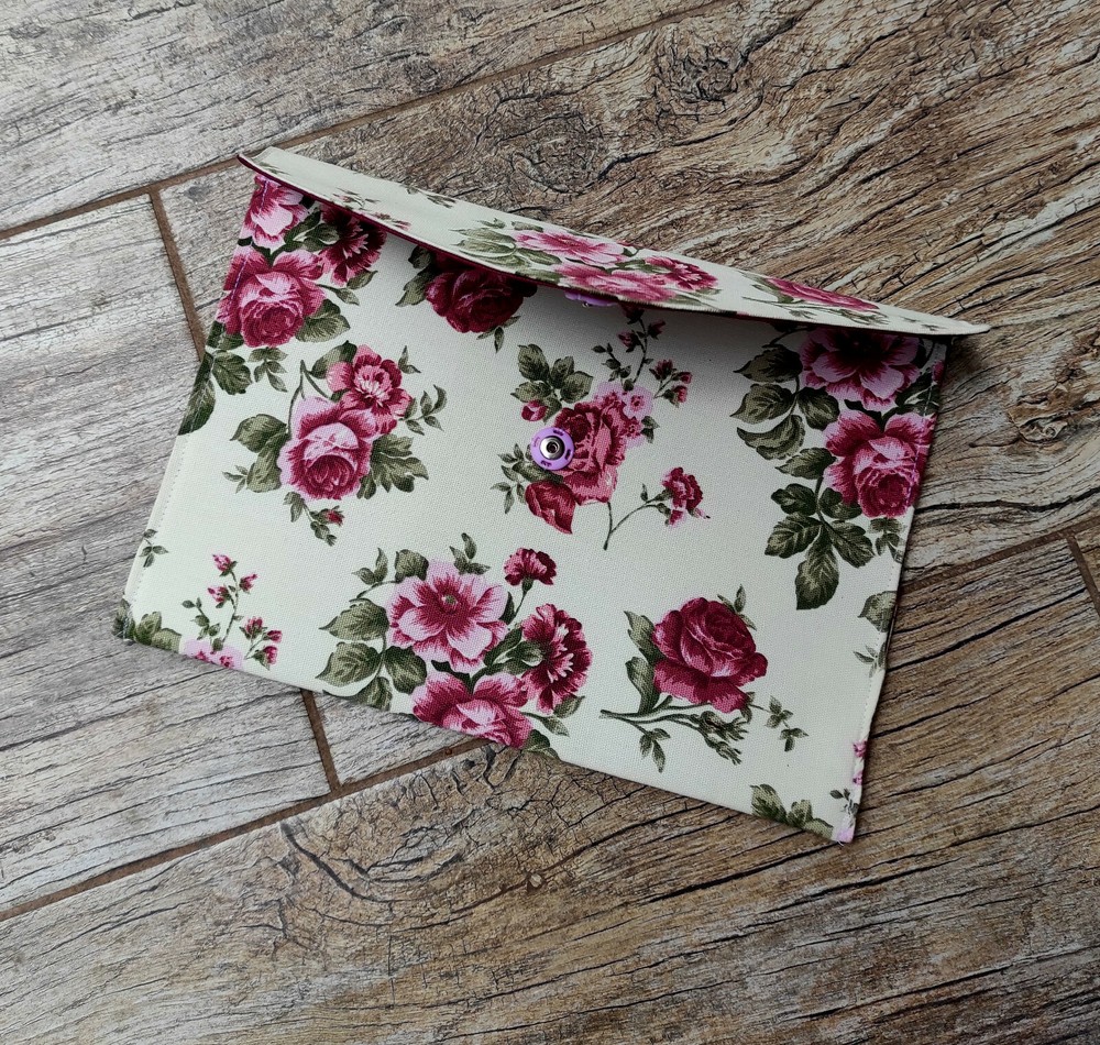 Romantic Floral Textile File PocketA4 size Fabric Document Bag Office Envelope