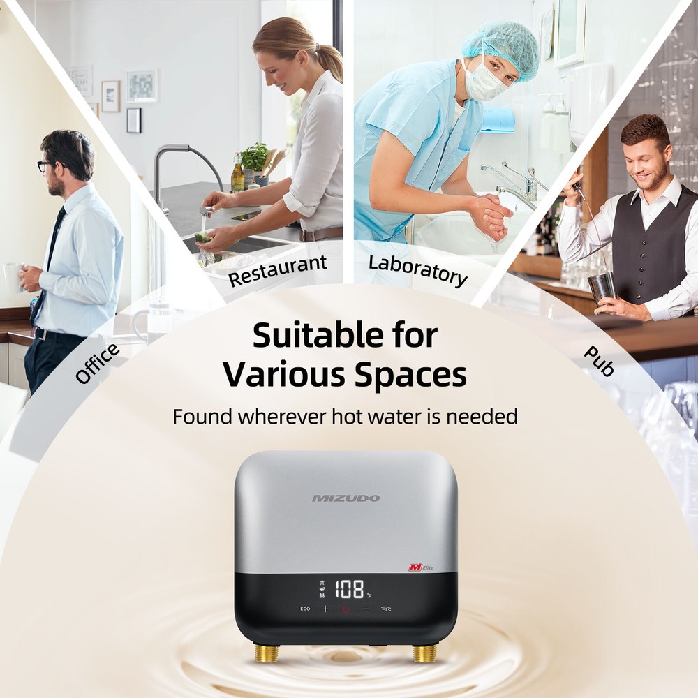 120V 3.5kW Instant Hot Water Heater LED Display Under Sink Tankless Electric