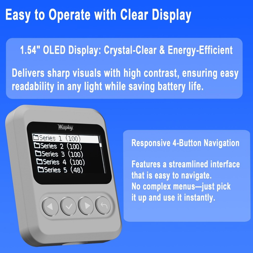 NFC Emulator Compatible with Switch 1 & 2 and NFC Enabled Devices - 1.54”OLED Sc