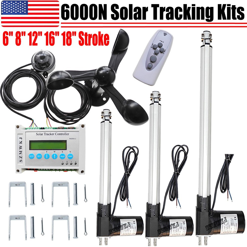 Complete 6000N Dual Axis Solar Tracker -Solar Panel Tracking Sunlight Track Kits